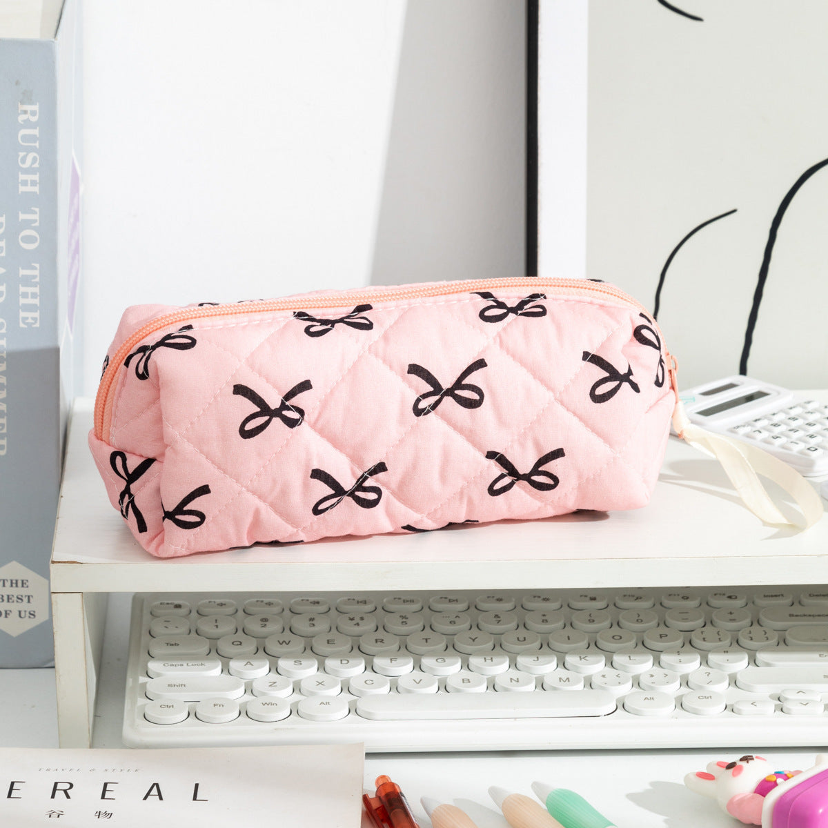 New Cute Cartoon Strawberry Cake Pencil Case Versatile Girly Stationery Storage Bag Large Capacity Pencil Ruler Stationery Box