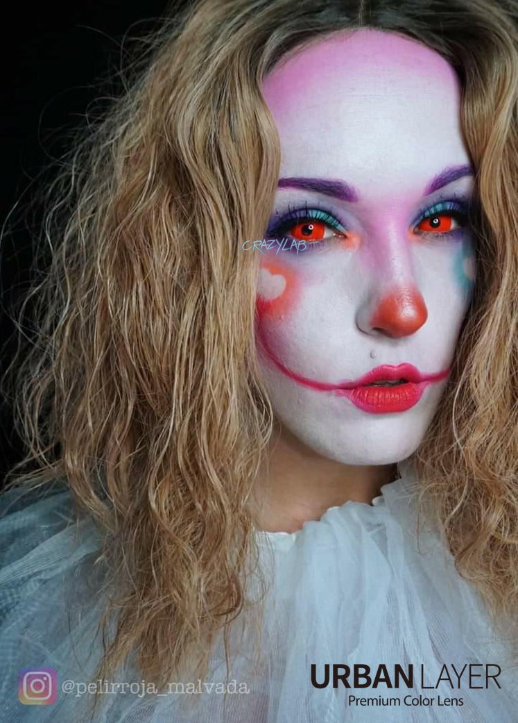 Full eye 17mm Red Sclera Contact