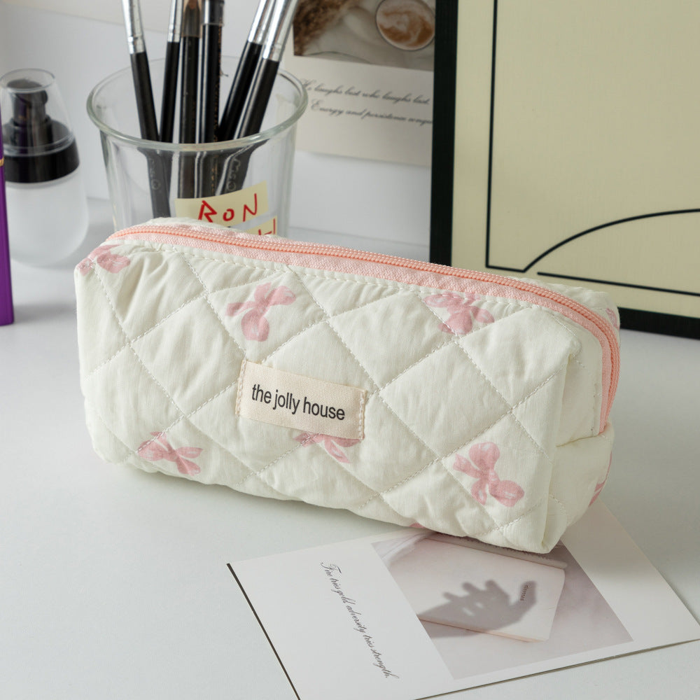 New Cute Cartoon Strawberry Cake Pencil Case Versatile Girly Stationery Storage Bag Large Capacity Pencil Ruler Stationery Box