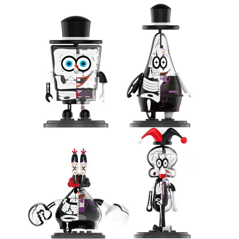 New SpongeBob Gothic Clown Series Blind Box Puzzle Assembly Toy Children's Birthday Gift Wholesale Model