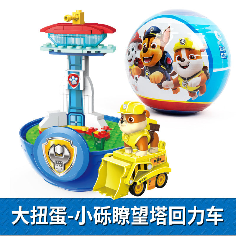 New Paw Patrol Pull-Back Car Series Toy Set with Chase and Marshall Scene Children's Birthday Gift Wholesale