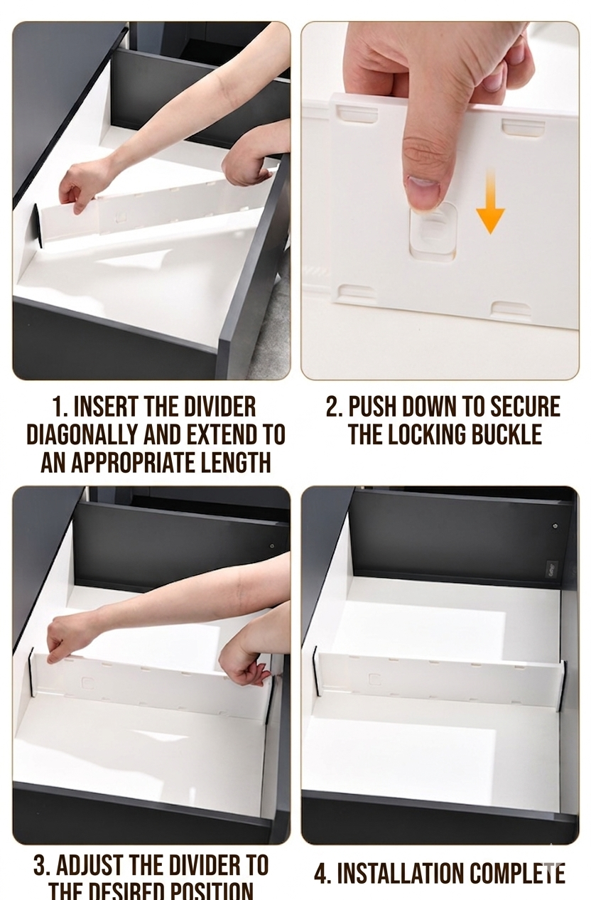 Drawer storage divider board