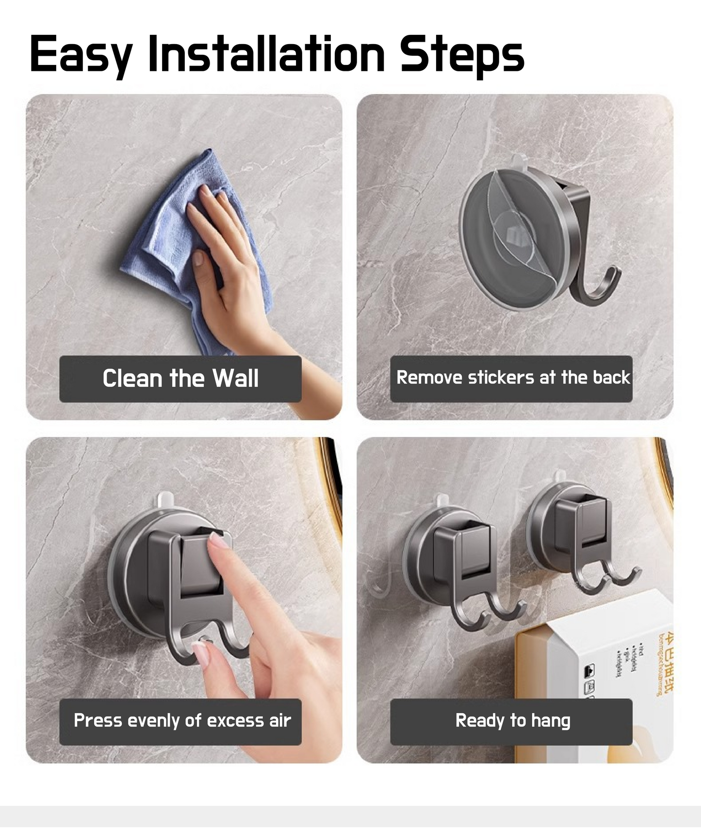 Suction cup invisible clothes rack