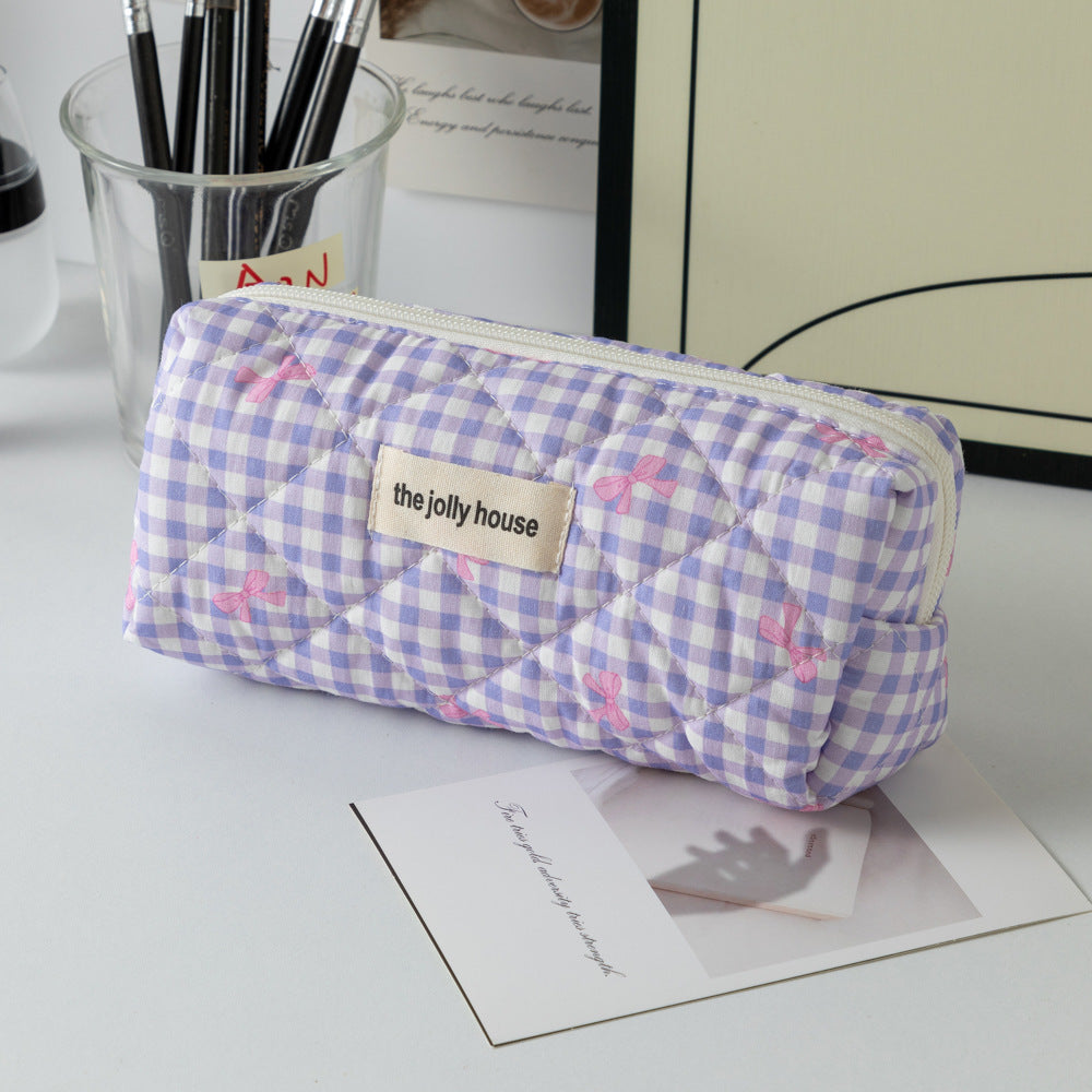 New Cute Cartoon Strawberry Cake Pencil Case Versatile Girly Stationery Storage Bag Large Capacity Pencil Ruler Stationery Box