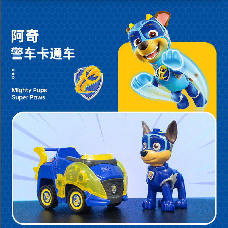 New Paw Patrol Pull-Back Car Series Toy Set with Chase and Marshall Scene Children's Birthday Gift Wholesale