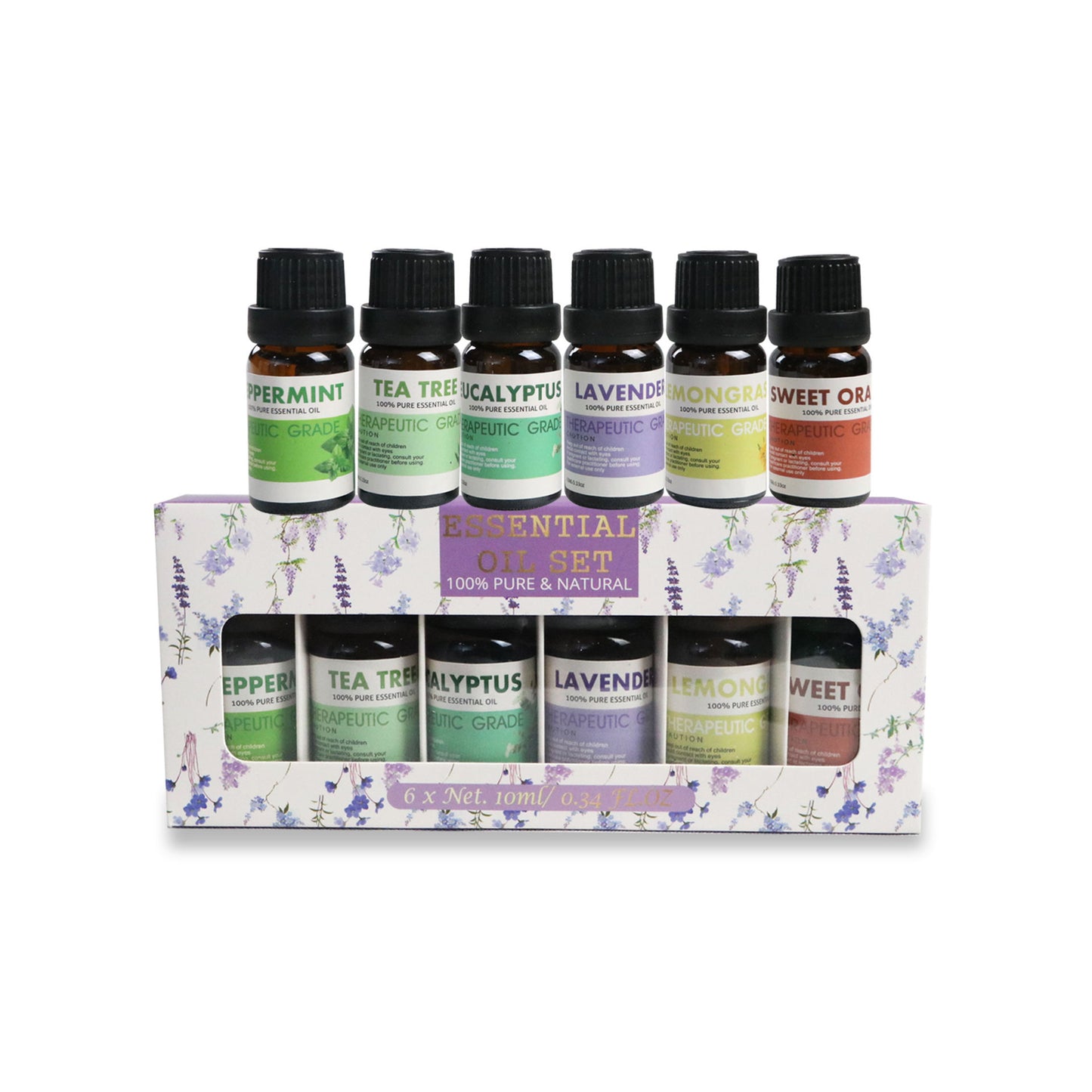 Water-Soluble Plant Essential Oil Set – 6/8/12 Bottles | Aromatherapy Diffuser Oils