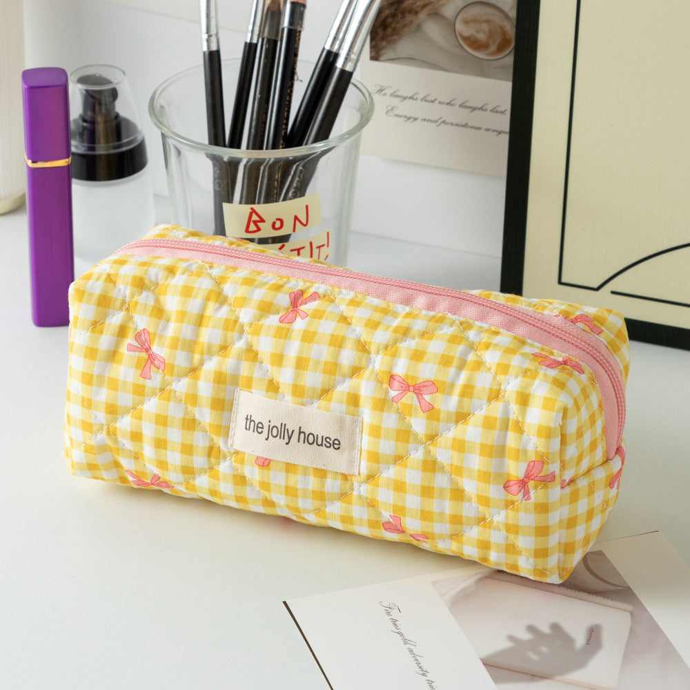 New Cute Cartoon Strawberry Cake Pencil Case Versatile Girly Stationery Storage Bag Large Capacity Pencil Ruler Stationery Box