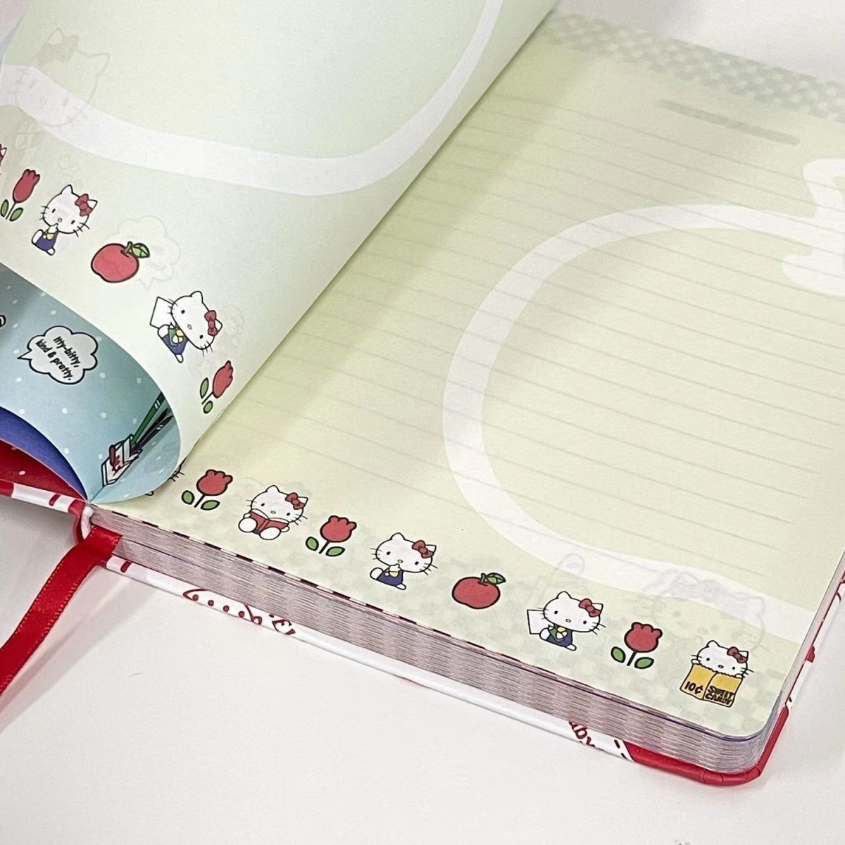HelloKitty Color Page Cartoon Notebook Student Hard Shell Hello Kitty Notepad Girly Heart Journal