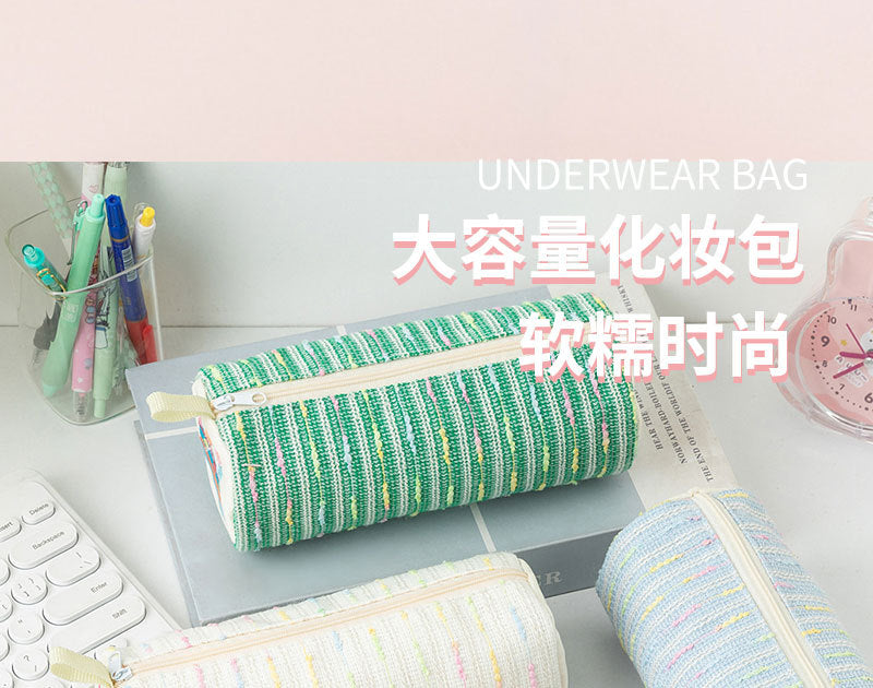 New Cute Cartoon Strawberry Cake Pencil Case Versatile Girly Stationery Storage Bag Large Capacity Pencil Ruler Stationery Box