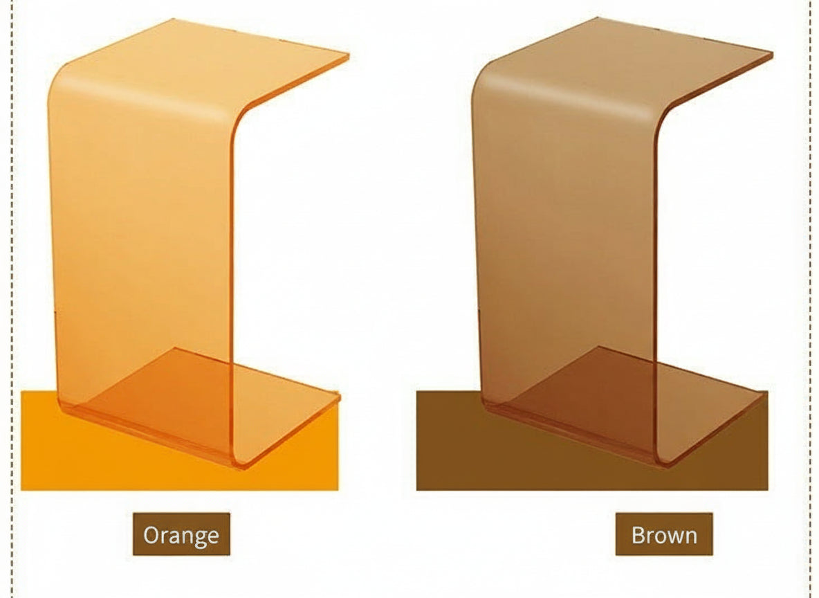 Modern aesthetic orange and brown end table for sofa or corner spaces